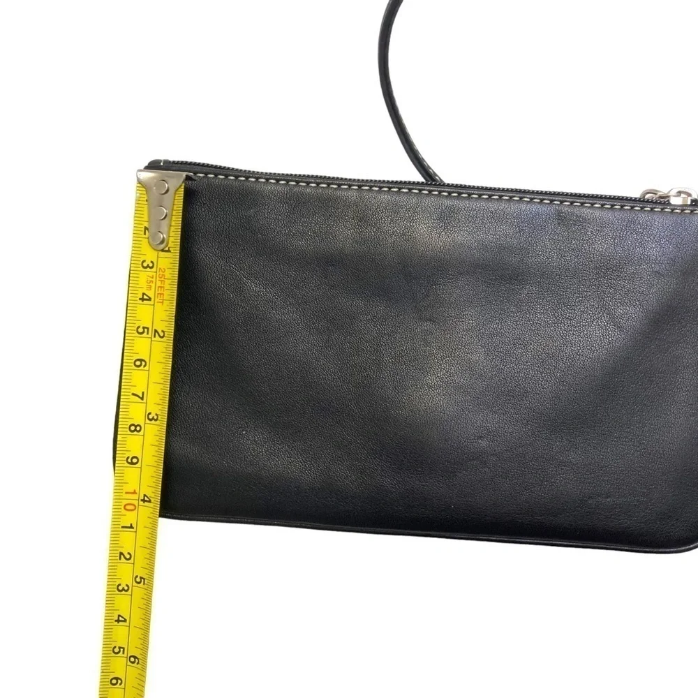 Coach black leather soho wristlet clutch bag